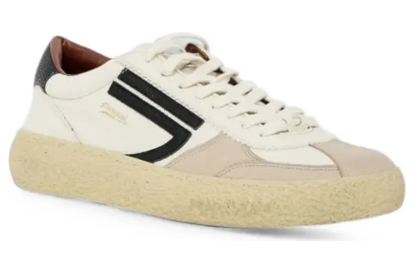 Puraai logo-patch panelled sneakers – Weiß (PU101V029BEIGEBLACK)