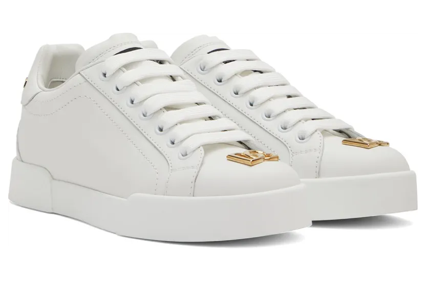 Dolce & Gabbana White Portofino Sneakers (CK1602 A1065) (4)