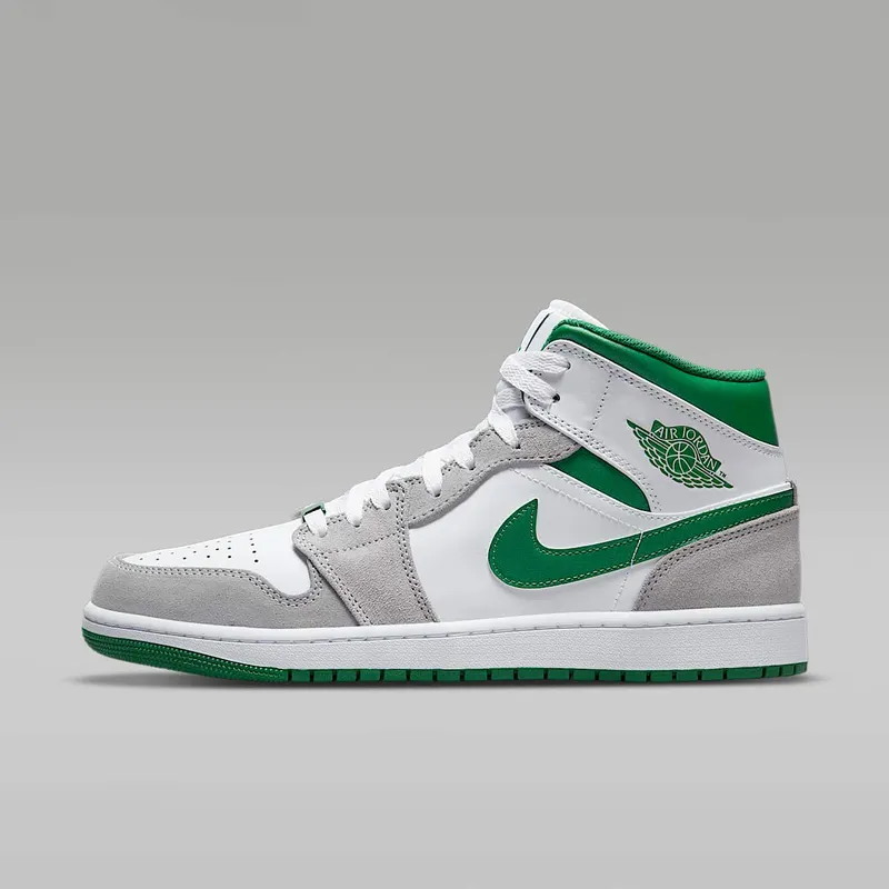 Air Jordan 1 Mid SE White Pine Green Smoke Grey (GS) “White / Light Smoke Grey / Pine Green” (DC7294-103)