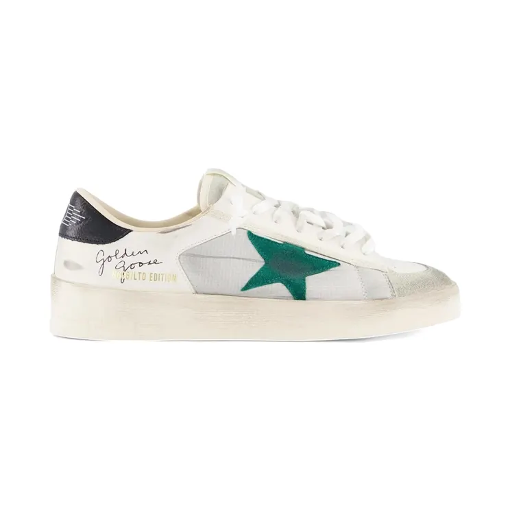 Golden Goose Stardan White Silver Black Green (GMF00333.F006908.82873)