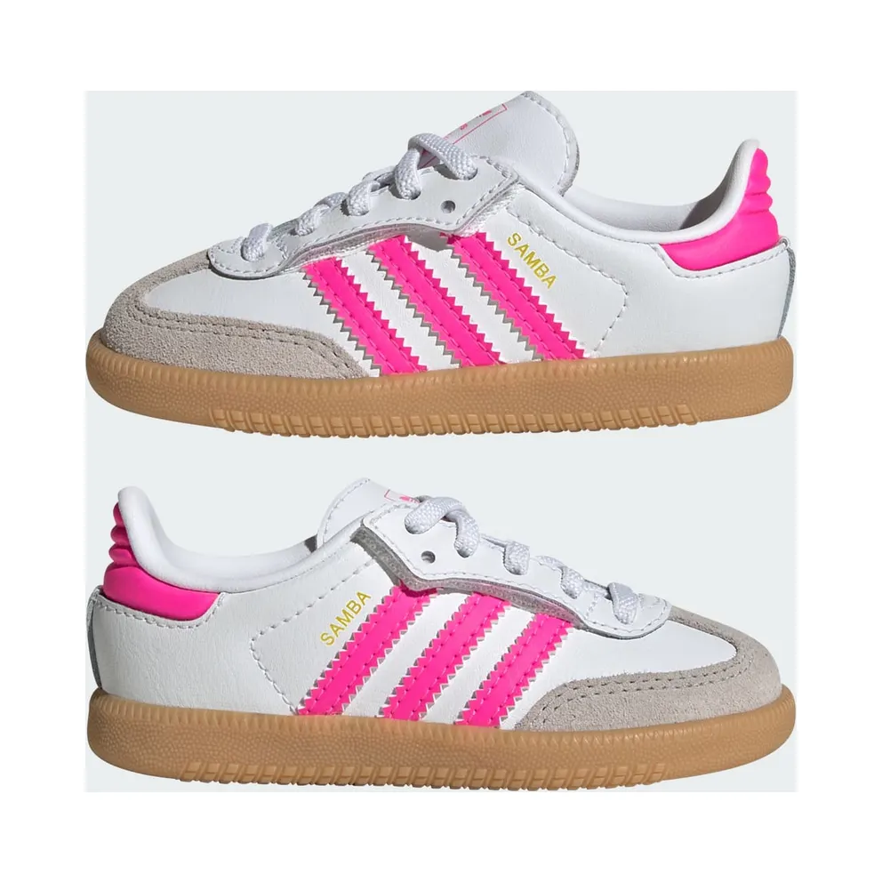 Adidas Samba OG Comfort Close Elastic Lace Kids Cloud White / Lucid Pink / Gum (JQ3188)