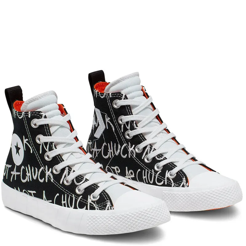 Converse UNT1TL3D High Top Black/white/bold Mandarin (266514C)