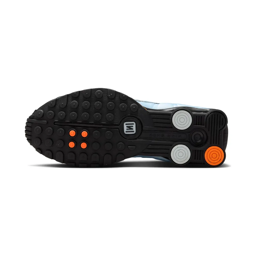 Nike Shox R4 Blue Tint Total Orange Black Metallic Silver (AR3565-401)