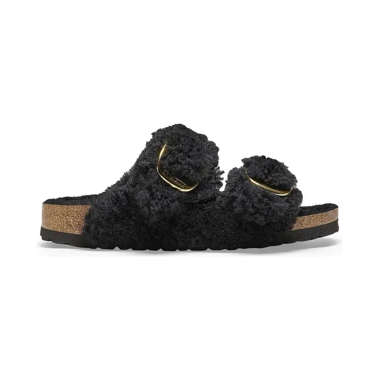 Birkenstock Arizona Big Buckle Shearling Black Gold (1025901)