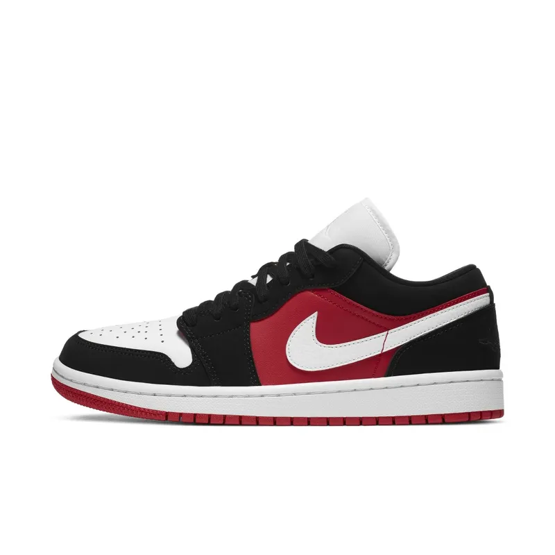 Jordan 1 Low Black White Gym Red (W) Black/White-Gym Red (DC0774-016)