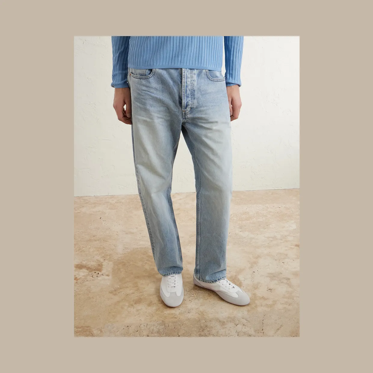 Saint Laurent Lewis Suede and Full-Grain Leather Sneakers White (862568AAGB9) (2)