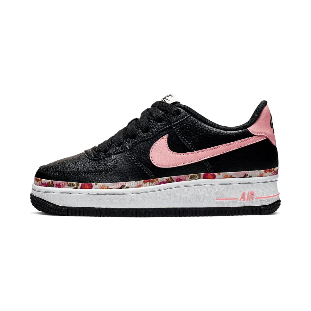 Nike Air Force 1 Low Vintage Floral Black Pink (GS) (BQ2501-001)
