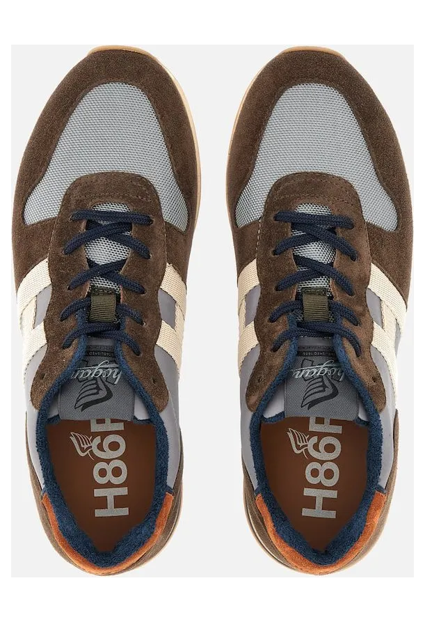 Sneakers Hogan H383 Brown Grey Beige (HXM3830AN51MUB01BJ) (3)