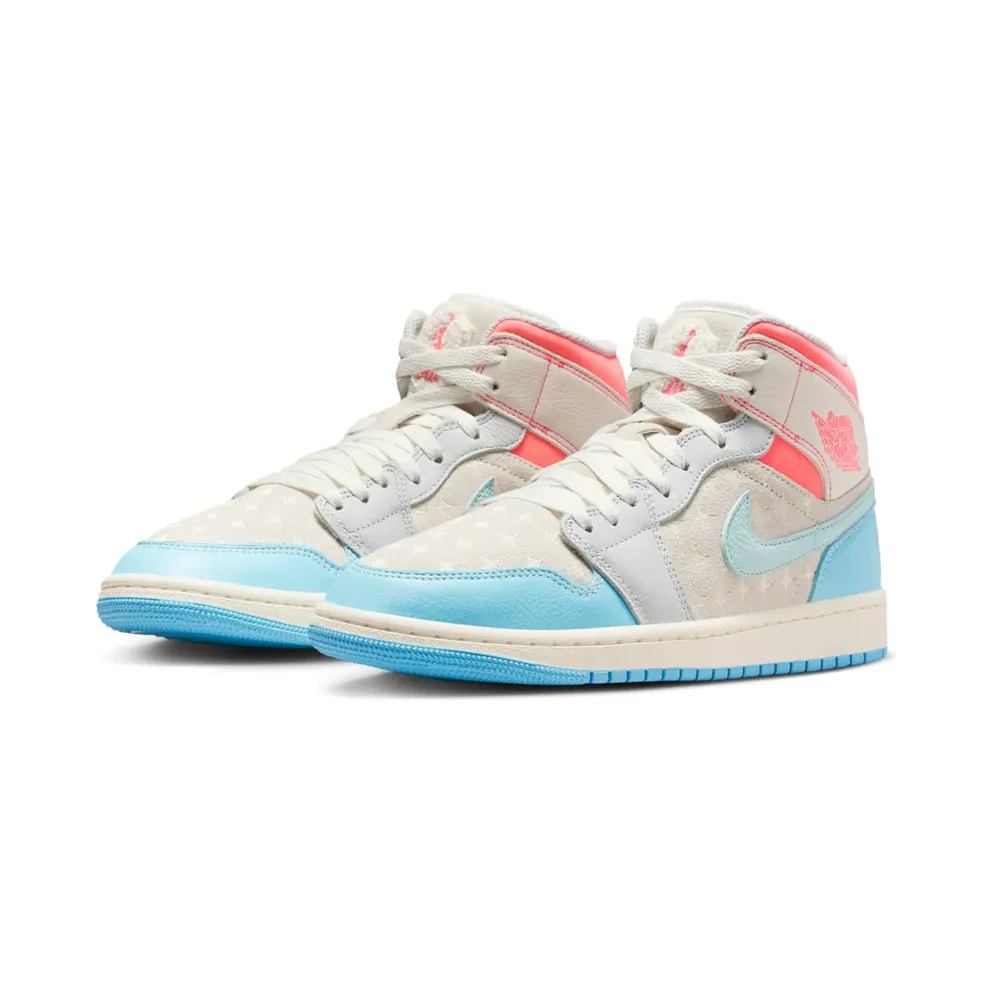 Air Jordan 1 Mid “White/Light Blue/Pink” (IM7420-133)