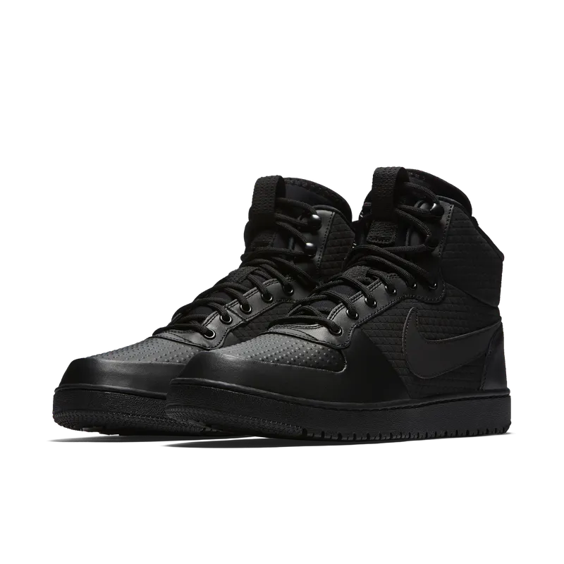 Nike Court Borough Mid Winter Triple Black Black/Black-Black (AA0547-002)