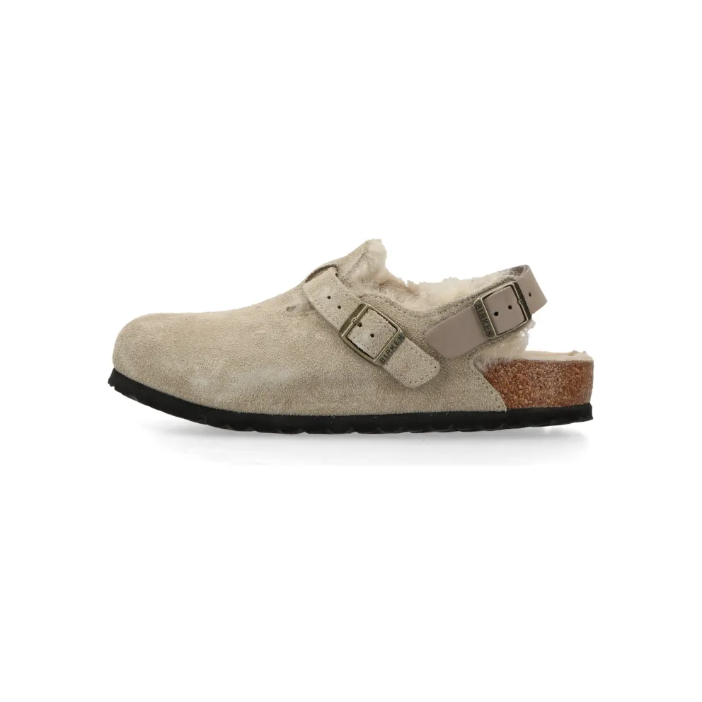 Birkenstock Tokio Inside Shearling Suede Leather/Fur “Taupe” – 1028327