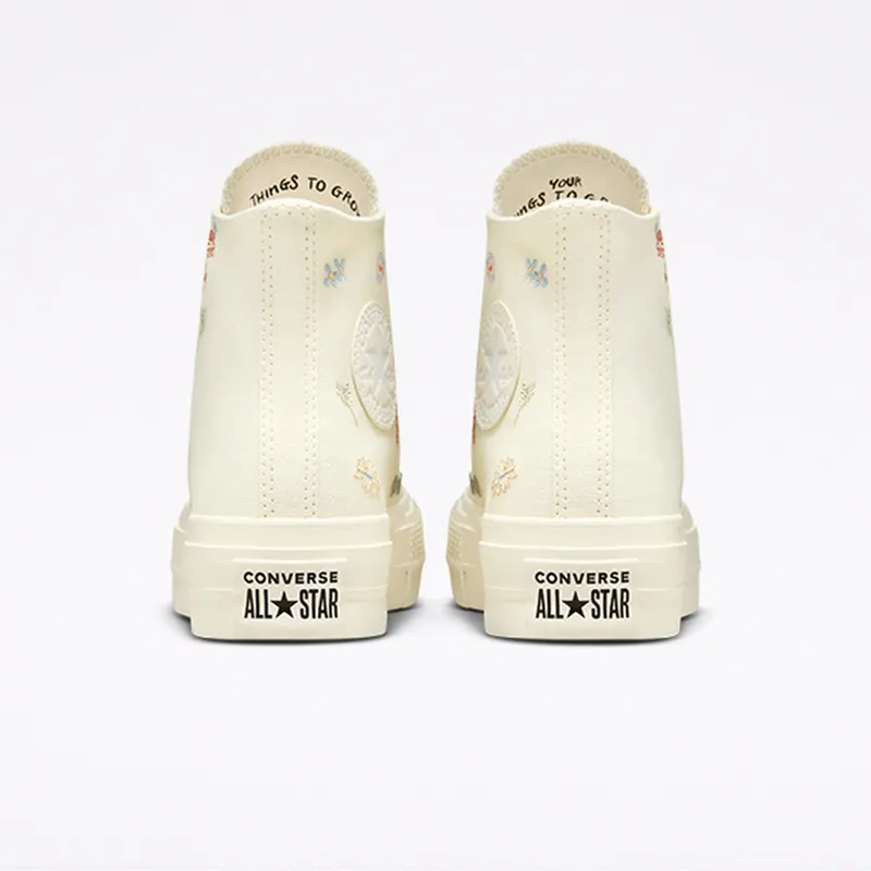 Converse Chuck Taylor All Star Lift Platform Embroidered Floral Egret/multi/egret (A01586C)