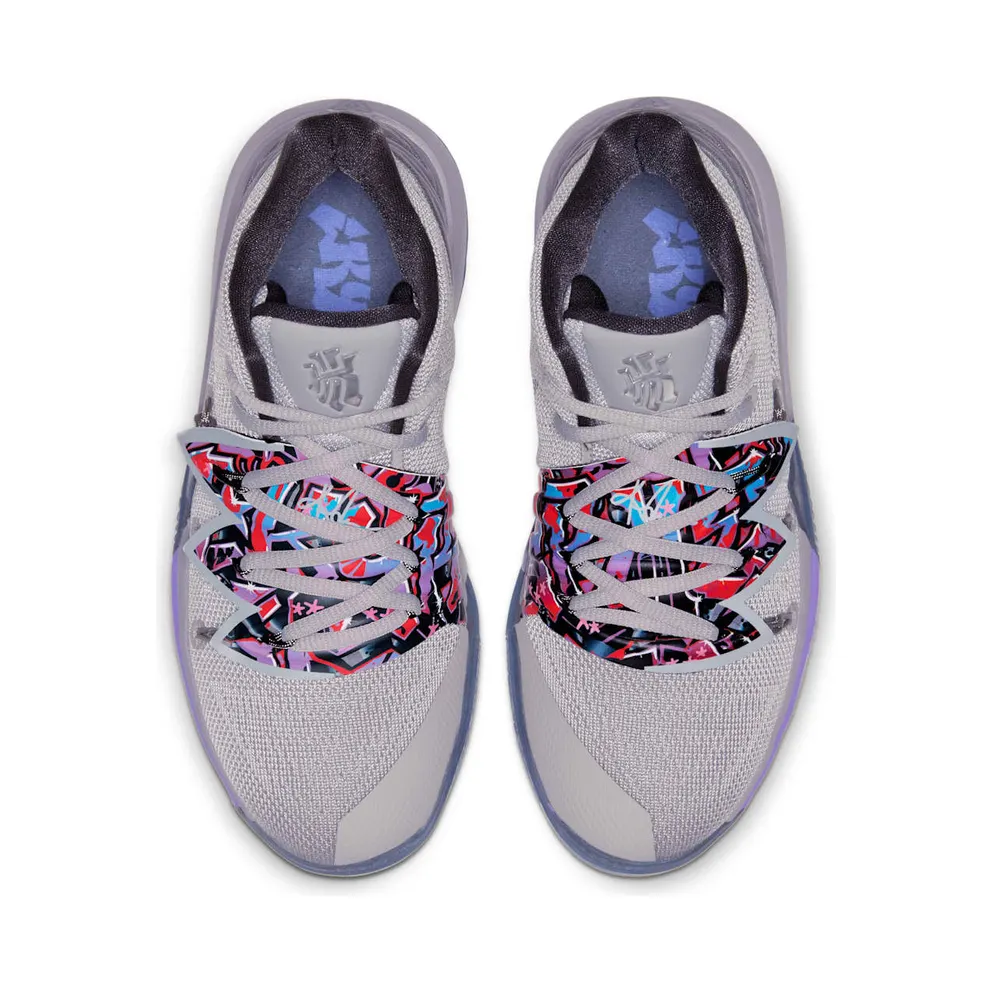 Nike Kyrie 5 Graffiti (GS) Atmosphere Grey/Metallic Silver (AQ2456-001)
