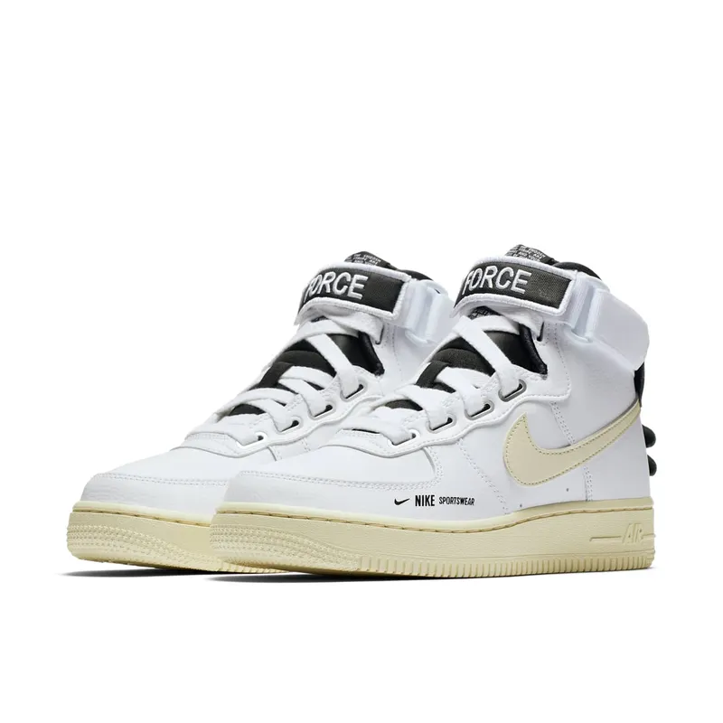 Nike Air Force 1 High Utility White Light Cream (W) White/Light Cream-Black-White (AJ7311-100)