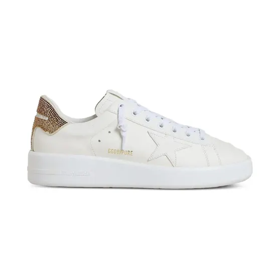 Golden Goose Purestar crystal-embellished leather “White” (GWF00197F007335)