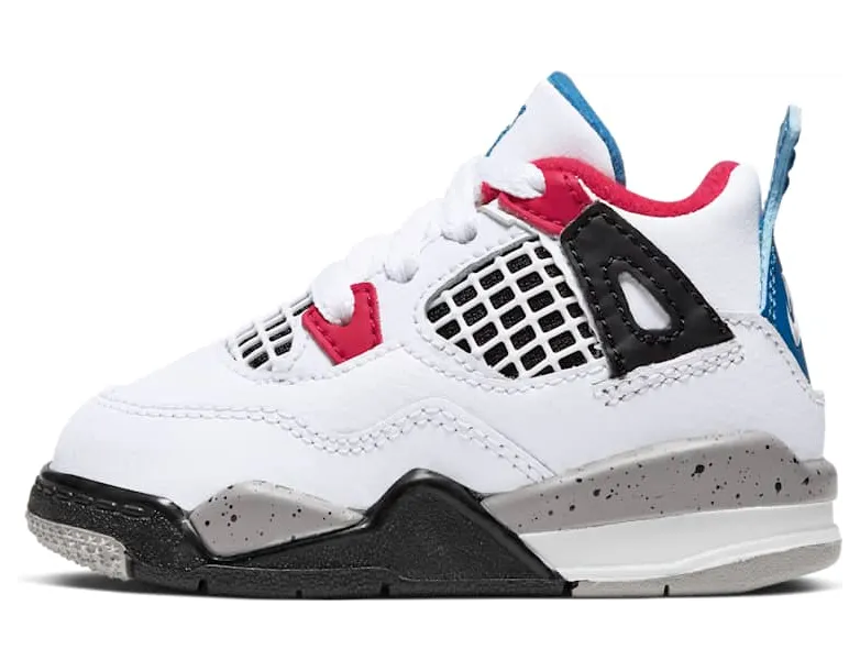 Air Jordan 4 Retro SE TD ‘What The 4’ White/Military Blue-Fire Red-Tech Grey (BQ7670-146)