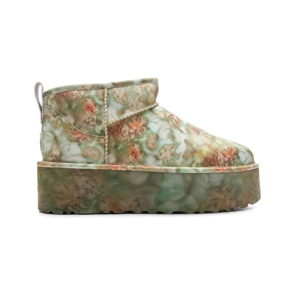 UGG Classic Ultra Mini Platform Boot Collina Strada Green Floral (1170937-GRNF)