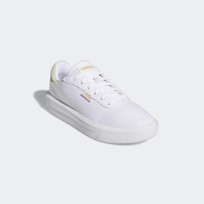 Adidas Court Platform CLN Cloud White / Gold Metallic / Core Black (GZ1689)