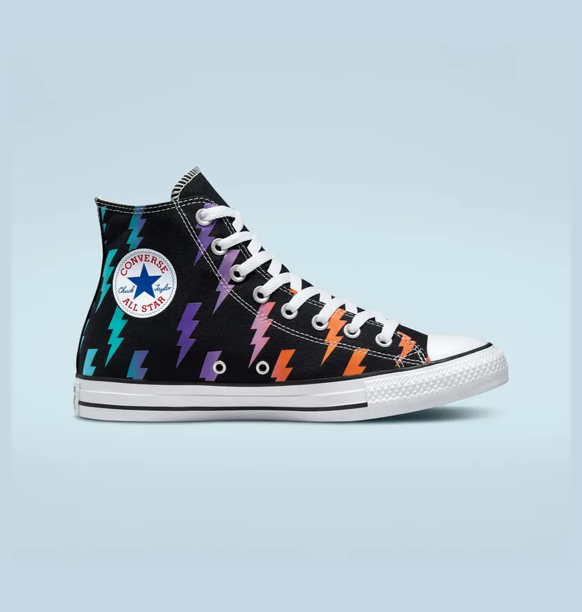 Converse Chuck Taylor All Star Lightning Bolts Zwart/baltic Blue/washed Teal (A02587C)