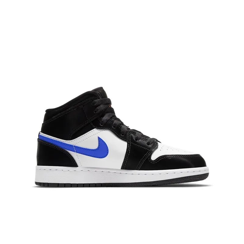 Jordan 1 Mid Black Racer Blue White (GS) Black/Racer Blue-White (554725-084)
