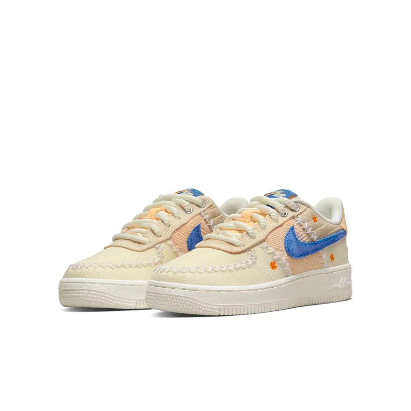 Nike Air Force One Low Sail / Coconut Milk / Royal Blue / Orange (DV4141-100)