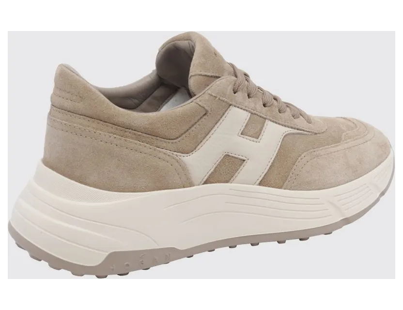 Hogan H669 Sneakers in Calfskin and Suede with Chunky Sole Beige (HXW6690FR30U5W0RZL) (2)