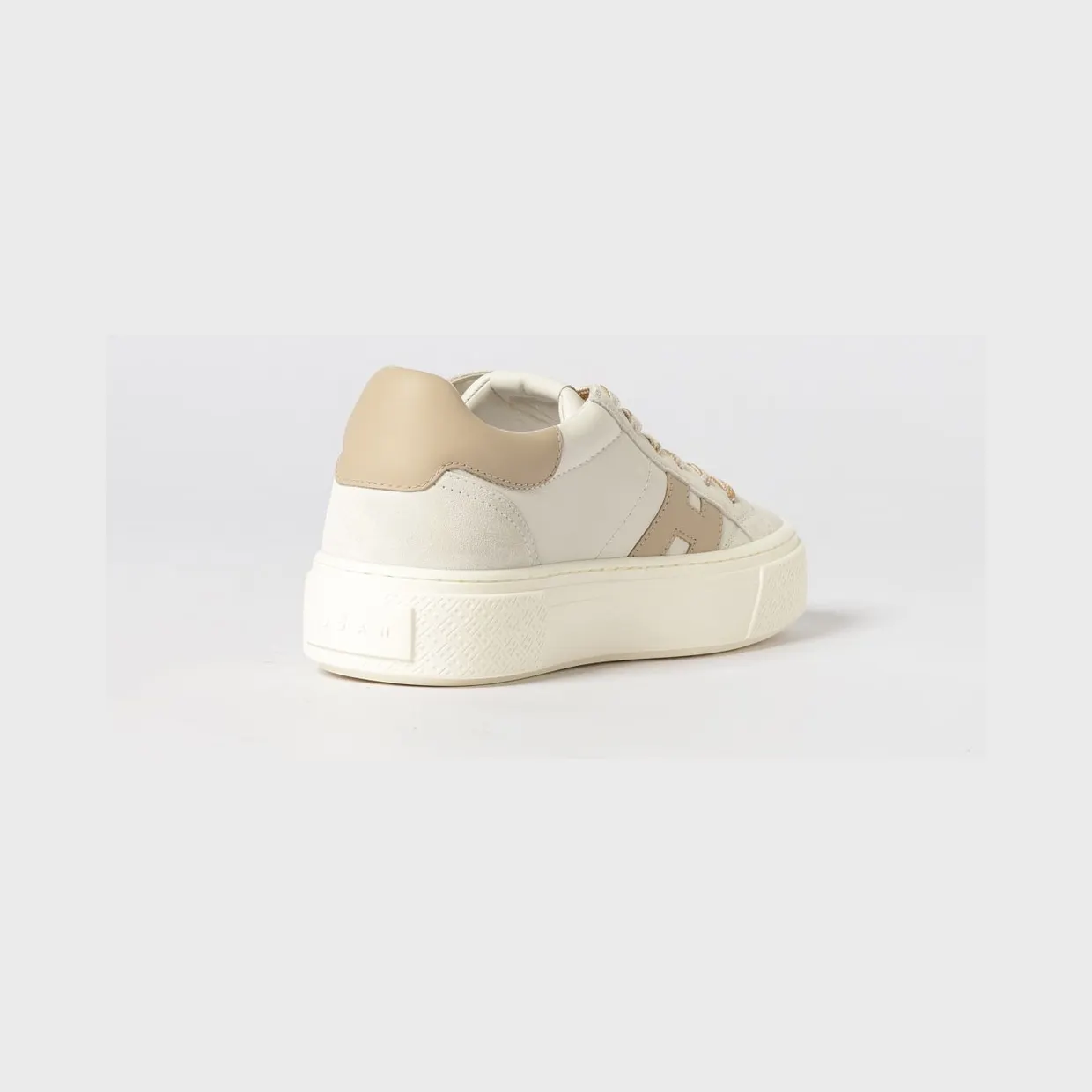 Hogan Crosswind Leather Sneakers Beige (HXW7050GB00V1N0FR7) (2)