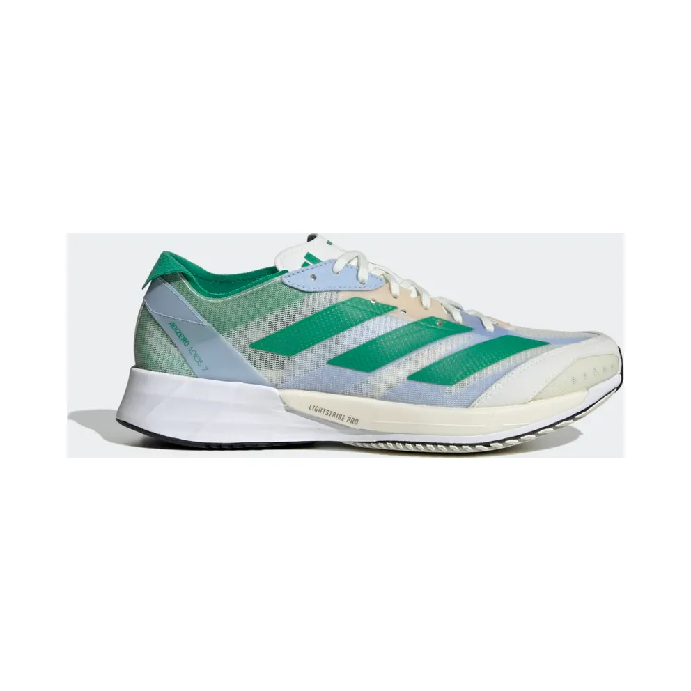 adidas Adizero Adios 7 White Tint / Court Green / Blue Dawn (HQ3692)