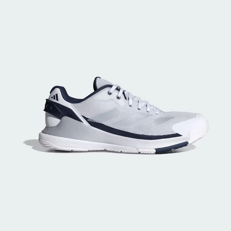 adidas Crazyquick Padel “Cloud White / Silver Metallic / Dark Blue” (JR2127)