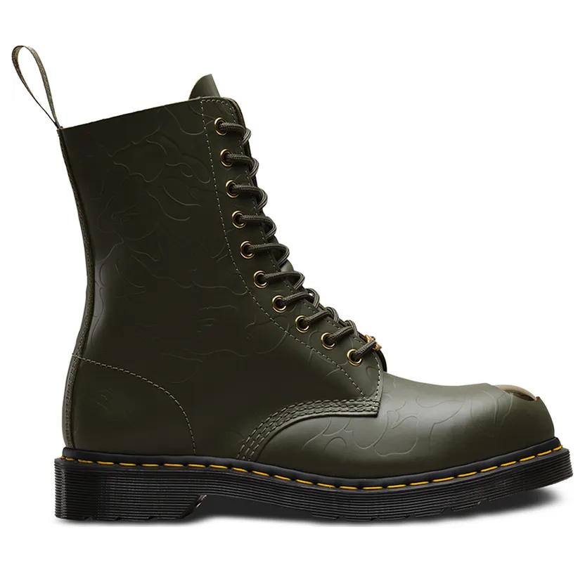 Dr. Martens 1490 Bape Khaki Smooth Emboss