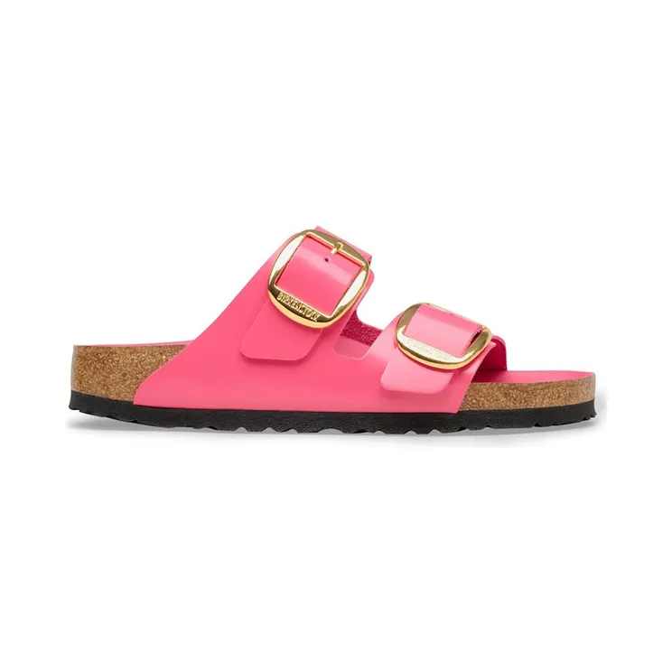 Birkenstock Arizona Big Buckle Natural Leather Patent High-Shine Fuchsia Tulip (1031856)