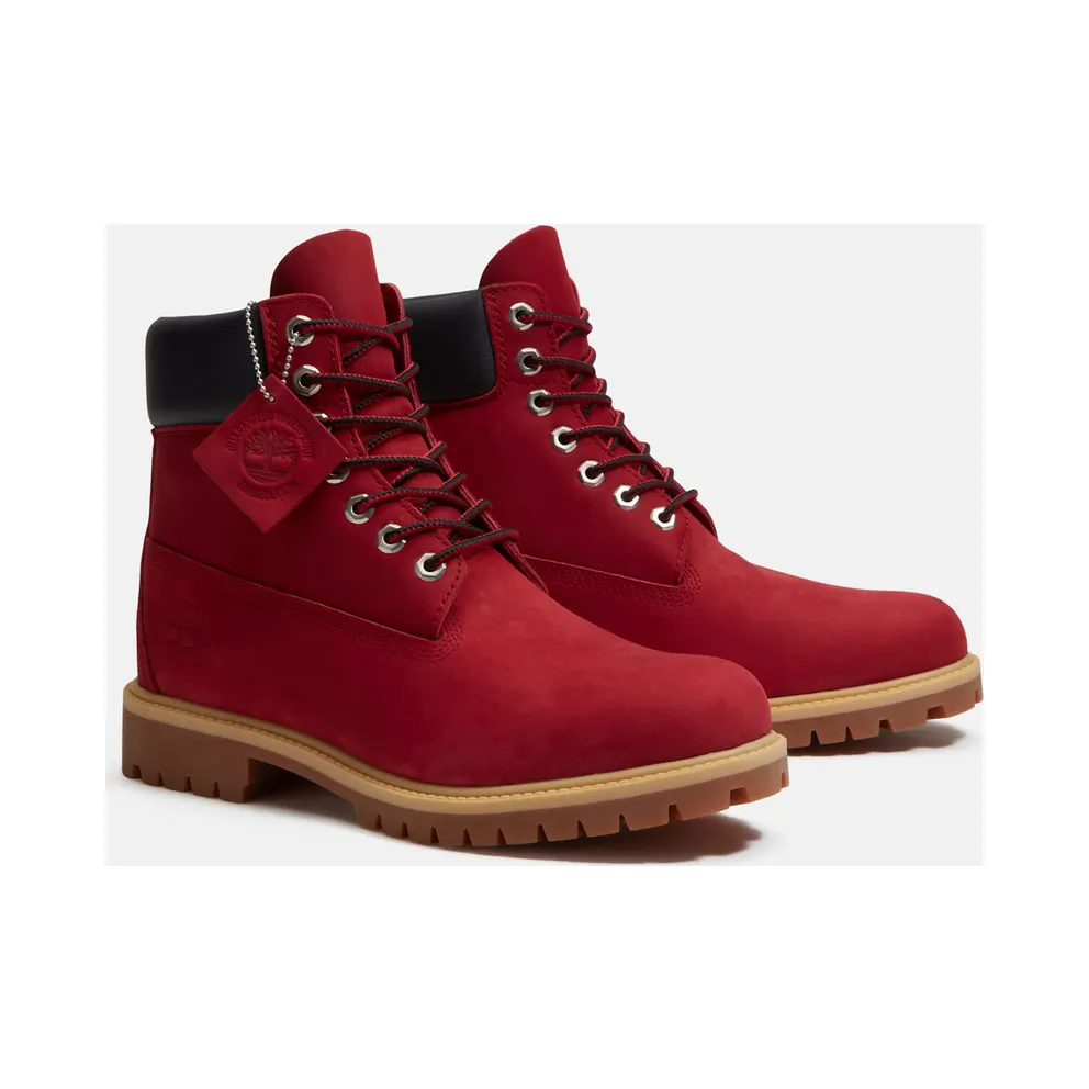 Timberland 6″ Premium Waterproof Boot Dark Red Nubuck (TB0A41MW-EQ1)