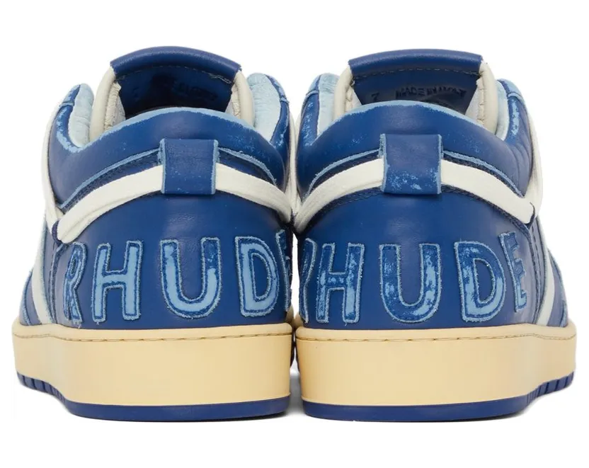 Rhude SSENSE Exclusive Navy Rhecess Low Sneakers (RHFW21FO30039302) (4)