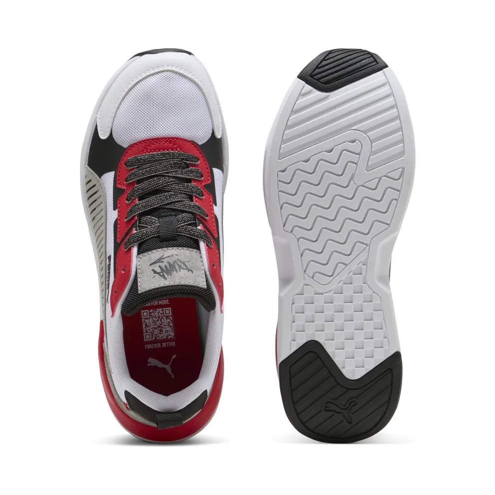 Puma X-Ray 3 MID 90s “Puma White / Gray Echo / For All Time Red” (405023_01)