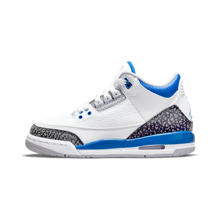 Air Jordan 3 Retro Racer Blue (GS) (2021) “White / Black / Cement Grey / Racer Blue” (398614-145)