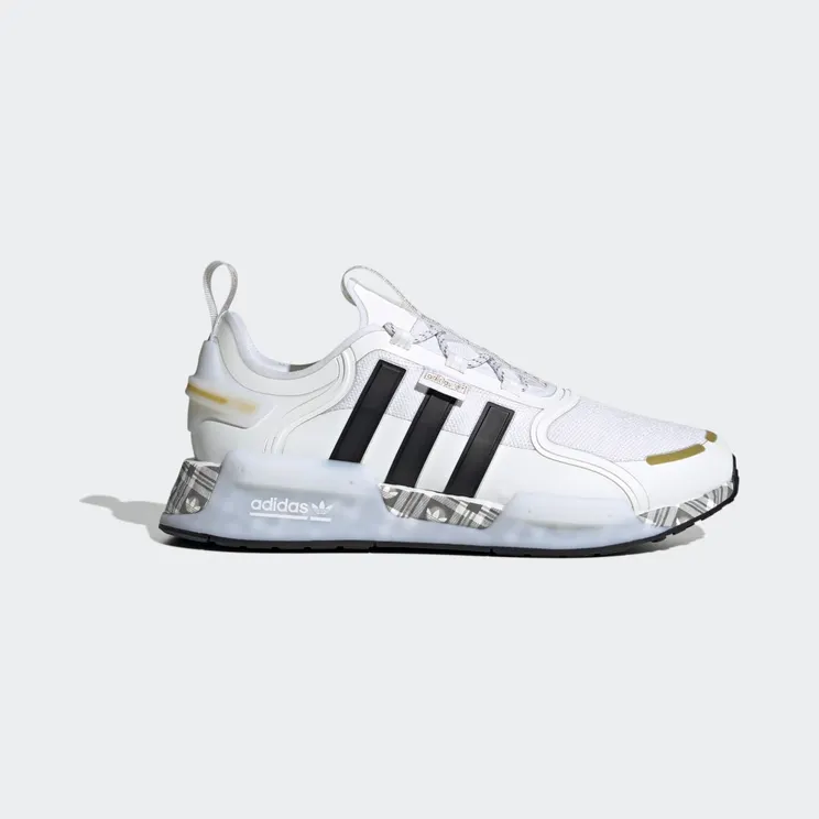 adidas NMD_R1 V3 Shoes Cloud White / Core Black / Gold Metallic (ID6712)