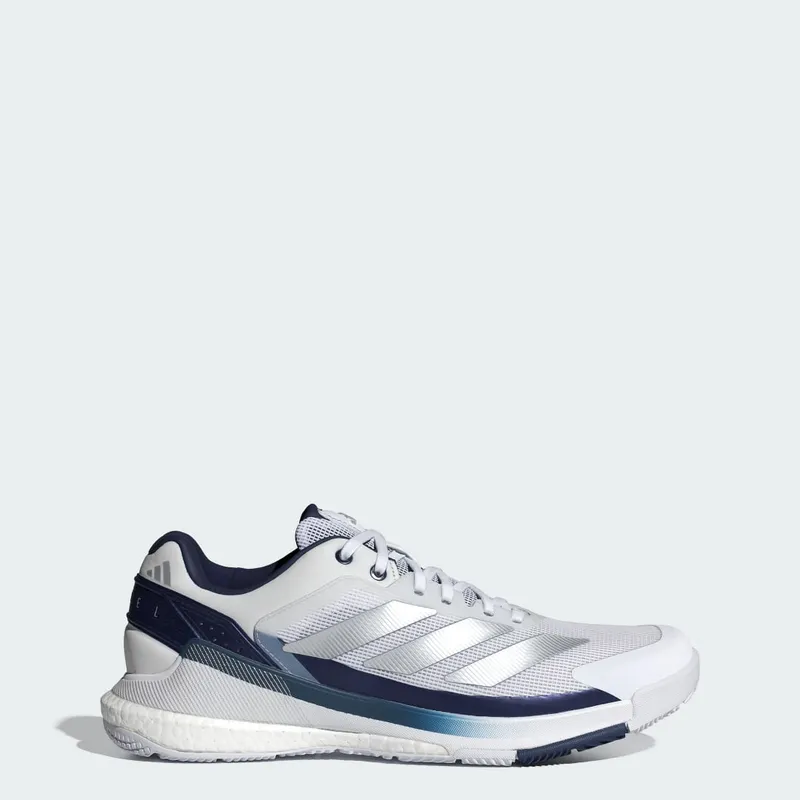 Adidas Crazyquick BOOST Padel Cloud White / Silver Metallic / Dark Blue (JR2124)