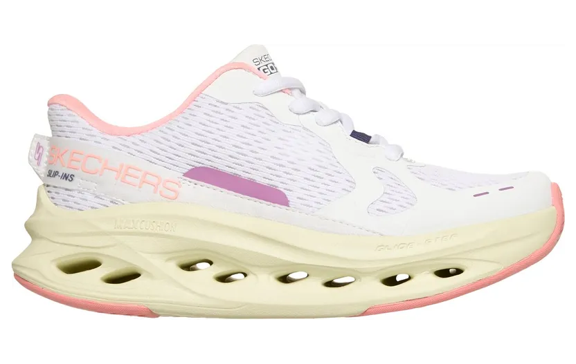 Skechers Slip-ins: Max Cushioning Glide-Step – Smooth Soles Sneaker Wit/Roze