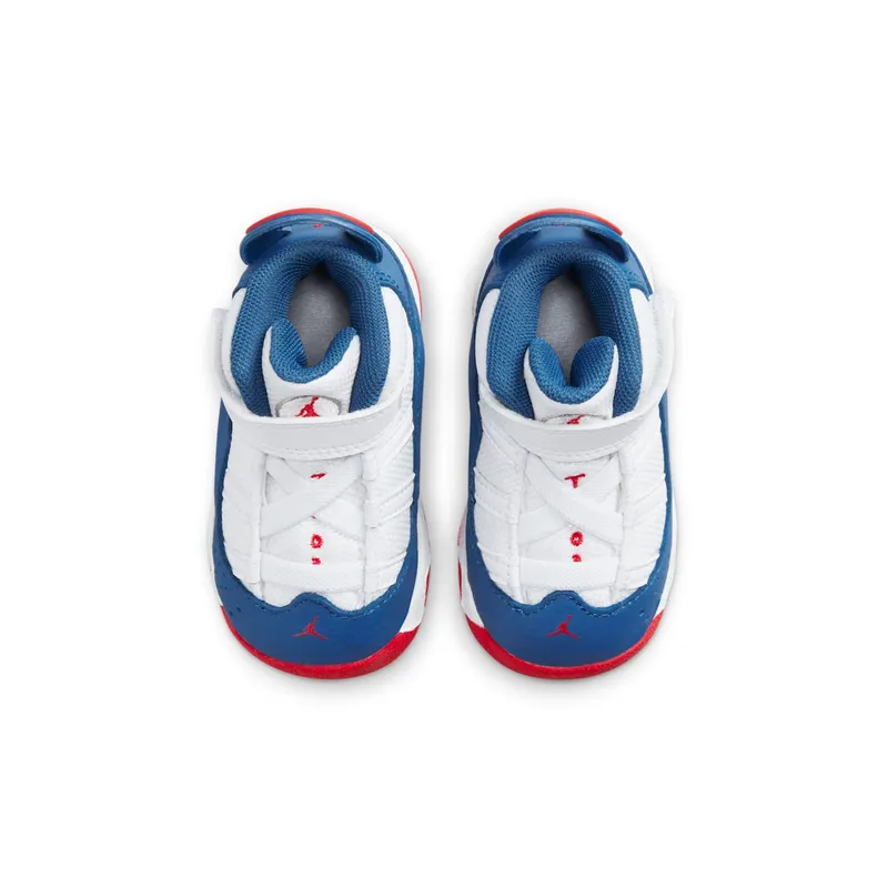 Jordan 6 Rings White University Red Light Steel Grey True Blue (323420-140)