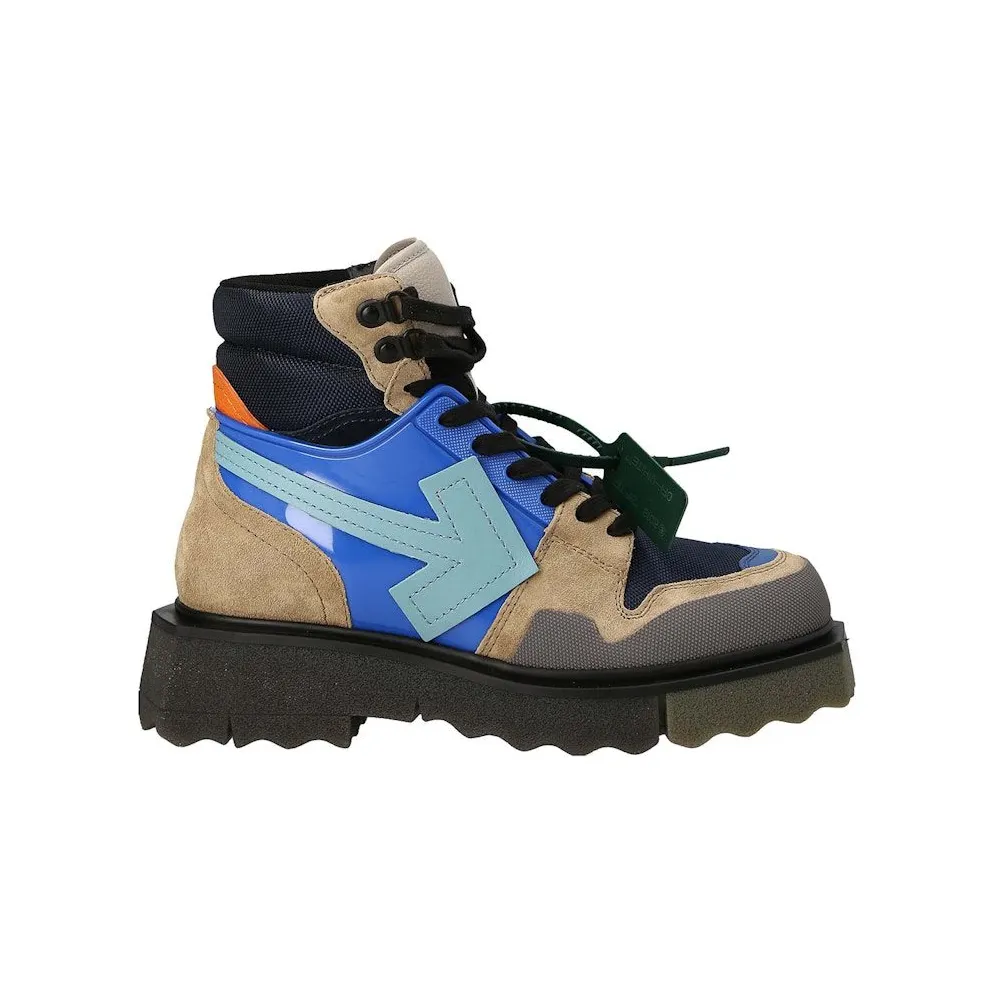 OFF-WHITE Hiking Sponge Ankle Boots Army Green Turquoise (OMIA228F22LEA0014363)