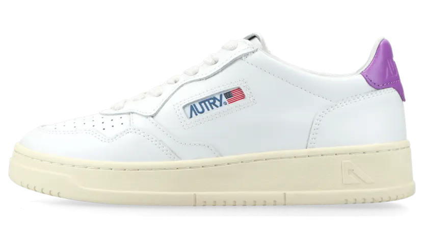 Autry Medalist Leather Low White Dewberry