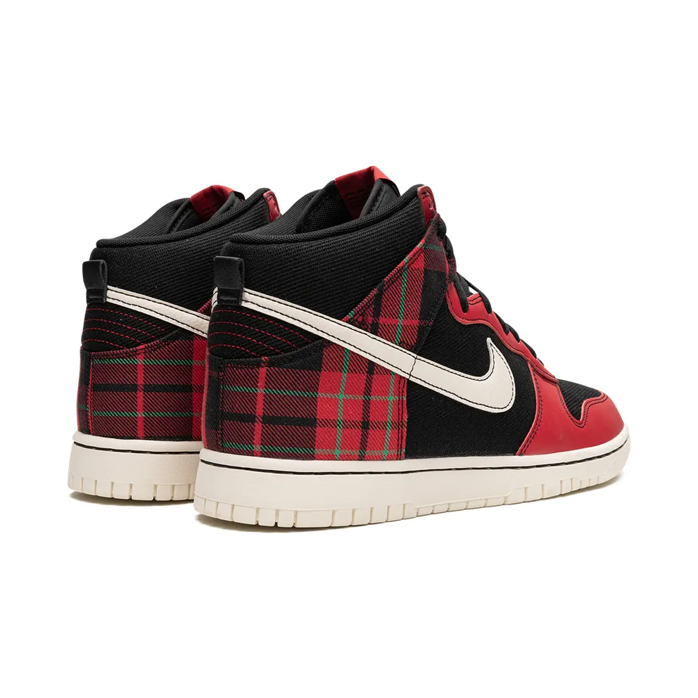 Nike Dunk High “Plaid – Black/Red” (DV0826-001)