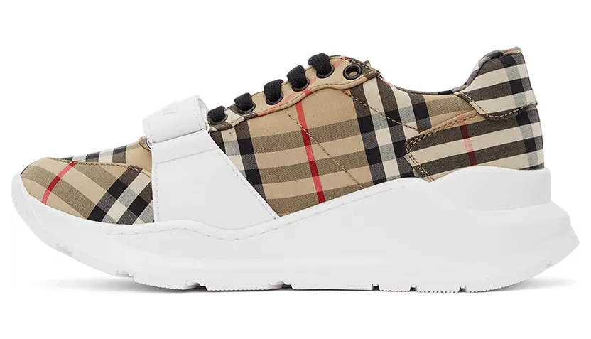 Burberry Beige Check Regis Sneakers (8020282) (3)