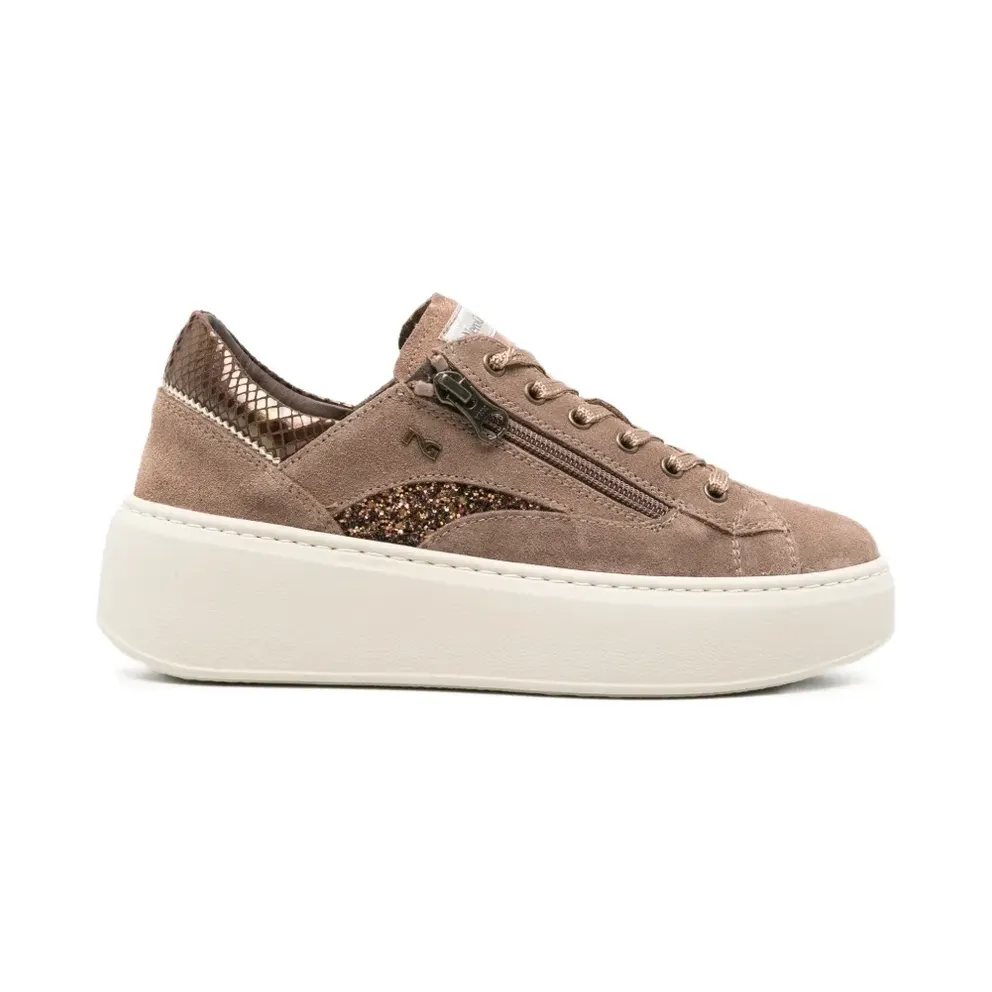 Black GIARDINI glitter-detail zip-up – Brown (I617501D442)