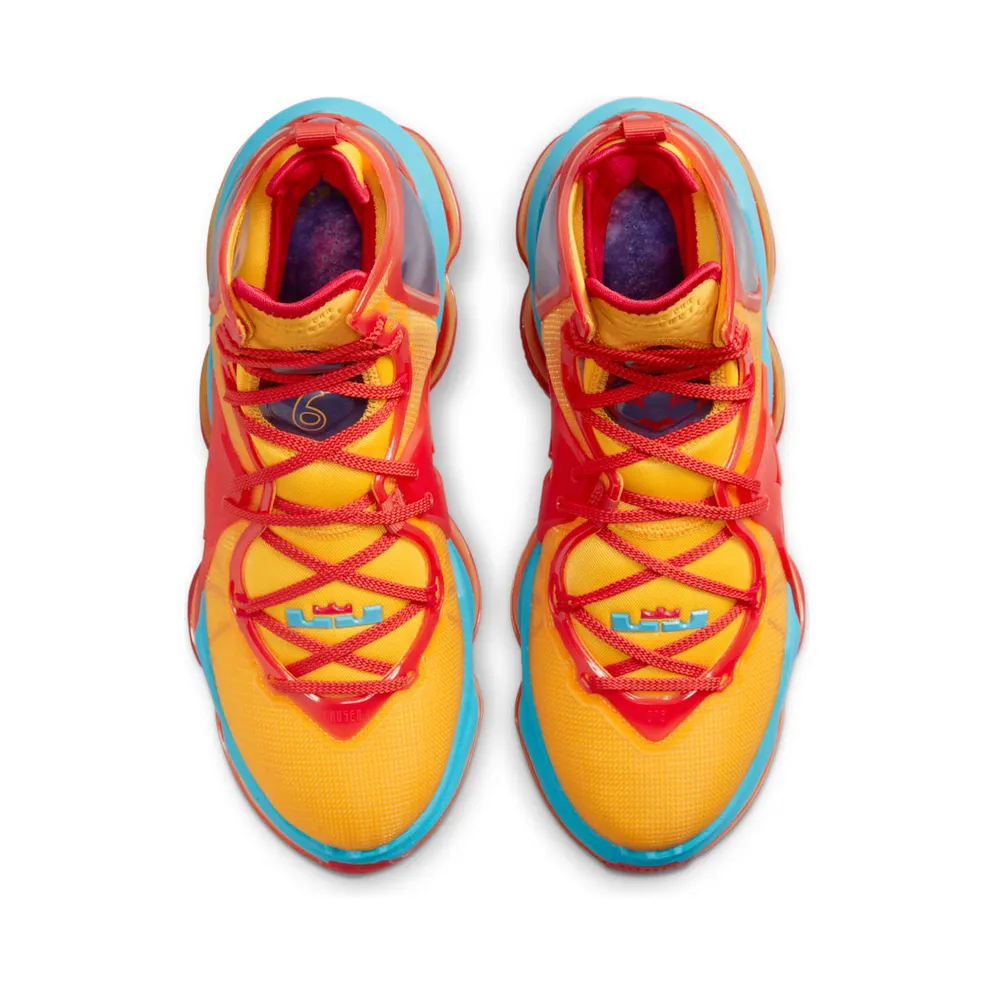 LeBron 19 Orange – “Mantra Orange / University Gold / University Red / Light Blue Fury” (DC9338-800)
