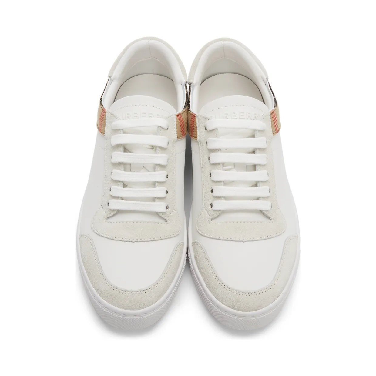 Burberry White Check Reeth Sneakers (8024125) (5)