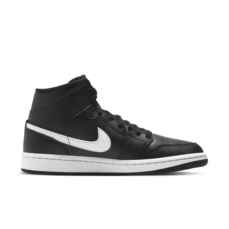 Jordan 1 Mid Black White (W) Black/White (BQ6472-011)