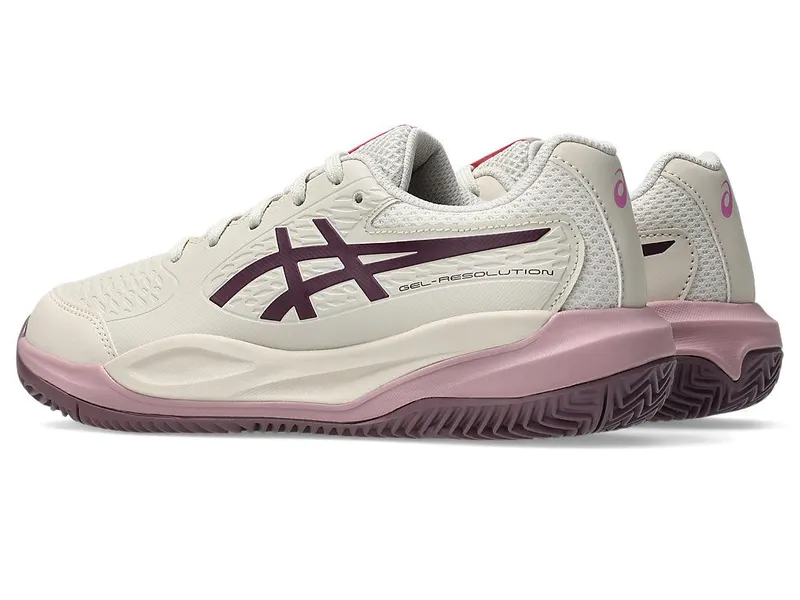 ASICS GEL-RESOLUTION X GS CLAY “Soft Oat / Dark Aubergine” (1044A080-250)