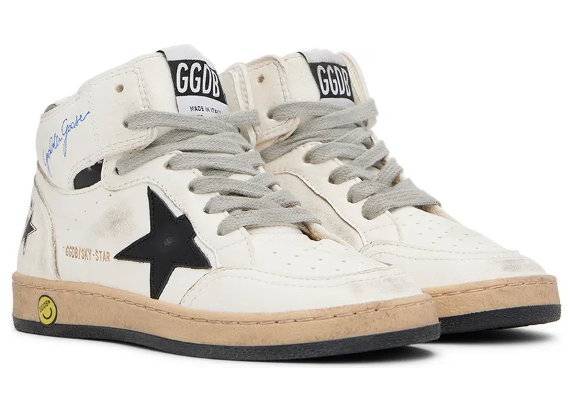 Golden Goose Kids White Sky Star Sneakers (GYF00230.F003325.10283) (4)