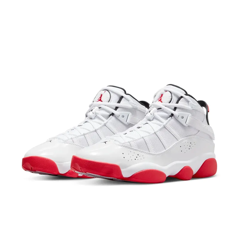 Jordan 6 Rings “White / University Red” (322992-160)